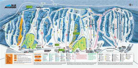 Blue Mountain Resort Trail Map • Piste Map • Panoramic Mountain Map