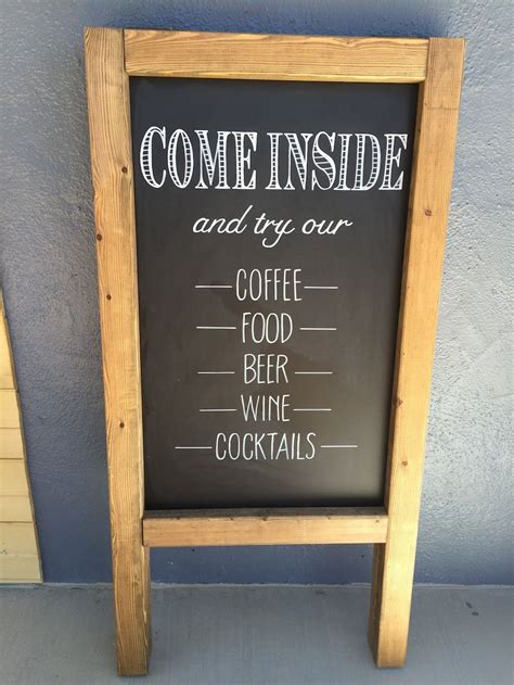 Come Inside Business Signage Coffee Shop Sandwich Chalkboard Sign