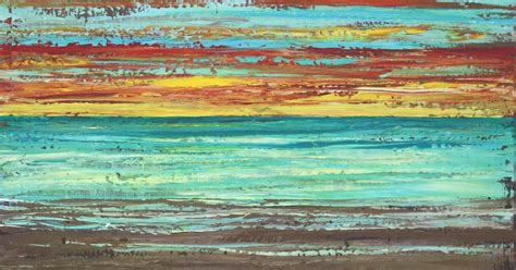 Sage Mountain Studio Abstract Beach Painting Sunset Beach