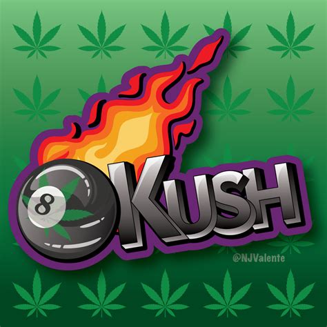 Artstation 8 Ball Kush Cannabis Logo Design