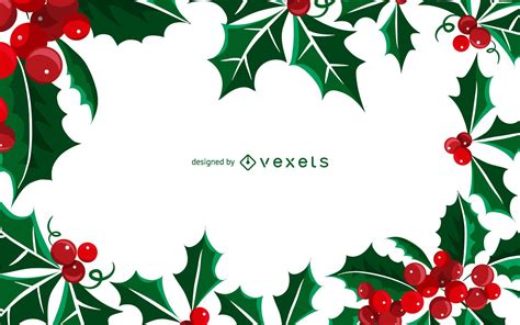 Christmas Mistletoe Frame Background Vector Download