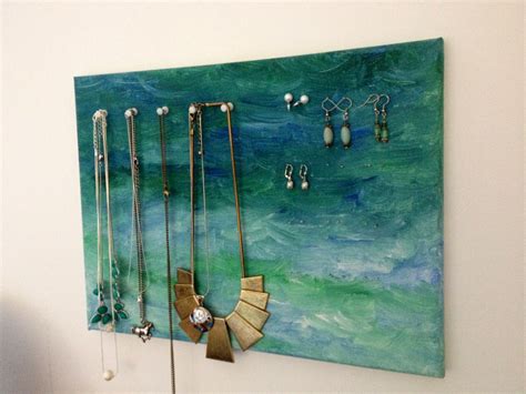 Jewelry Holder Diy Canvas And Pins