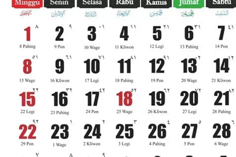 Kalender Jawa Januari 2023 Lengkap Dengan Hari Baik Kobaran