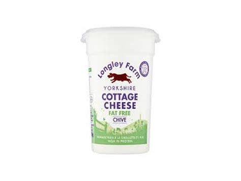 Longley Farm Fat Free Cottage Cheese With Chive 250g Creamline