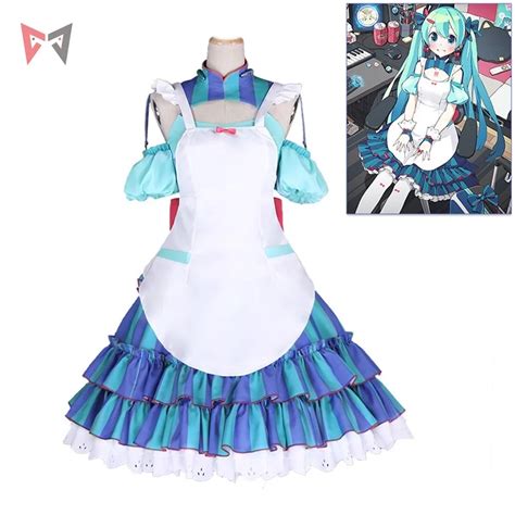 Mmgg Vocaloid Miku Coffee Cosplay Apron Dress Girls Sexy And Costumes On