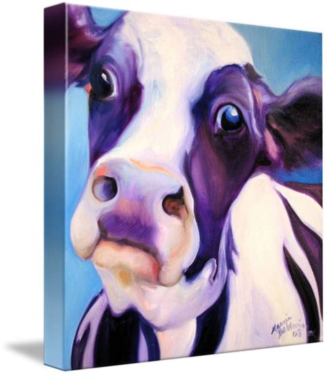 Funny Cow Blue By Marcia Baldwin Cows Funny Cow Paintings On