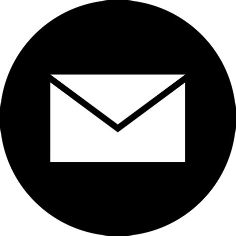 Circle Email Icon Png Black Images Amashusho Gambaran