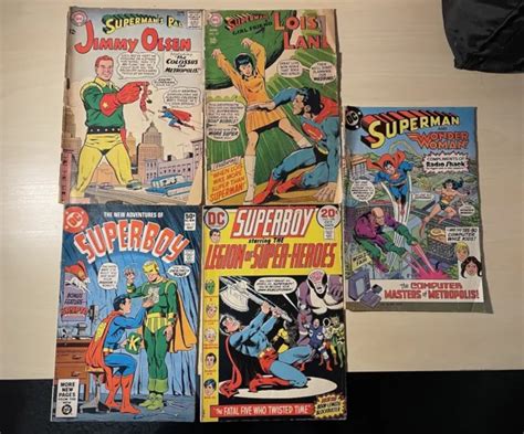 Vintage Comic Book Lot Dc Superman Superboy Jimmy Olsen Lois Lane