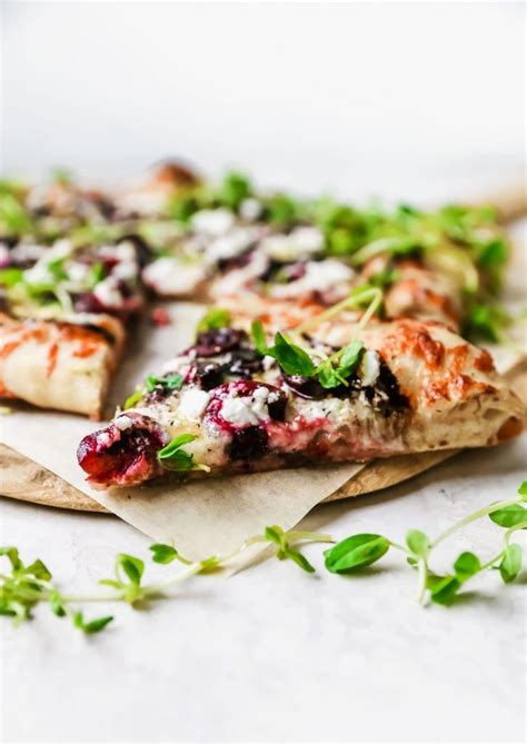 The following recipe makes enough for one 12″ pizza crust. Summer Pizza with Cherries & Feta | Recipe | Pizza crust ...