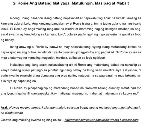Lesson Plan In Filipino Maikling Kwento