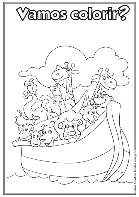 Desenho da Arca de Nóe para colorir Riscos para colorir gratis
