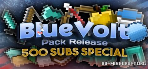 Скачать Bluevolt Pvp Pack 16x16 для Minecraft Pe 113