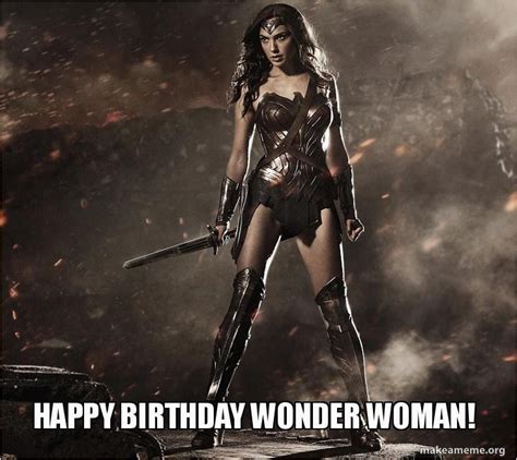 Wonder Woman Happy Birthday Meme