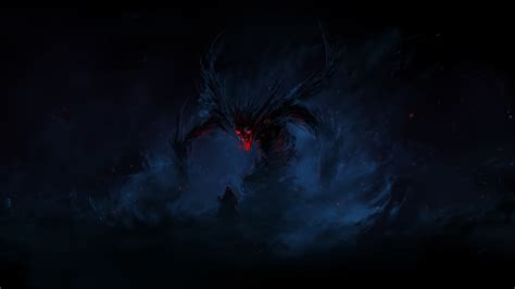 Black And Red Monster Painting Demon Black Dark Creature Hd