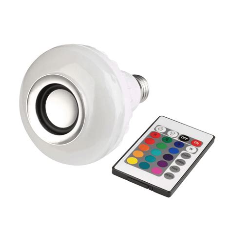 Wireless Bluetooth Led Light Speaker Bulb Music Playing Lamp Remote Rgb