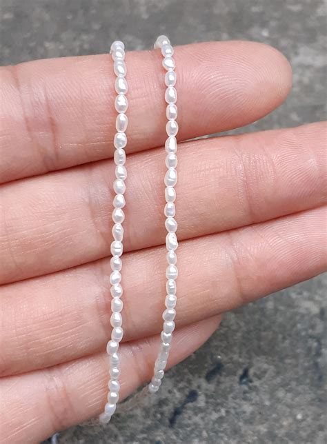 1 22mm Rice Pearl Seed Pearls Loose Genuine Freshwater Pearls Tiny