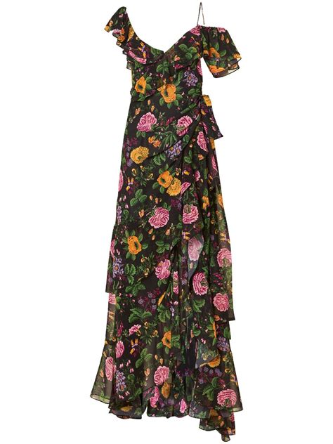 Carolina Herrera Floral Print Maxi Dress Farfetch