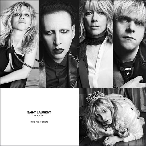 Slimane Continues Rocking For Saint Laurent With Marilyn Manson Courtney Love Kim Gordon And