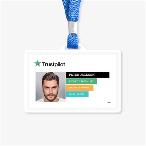Grid Based Colorful Employee Name Badge Template