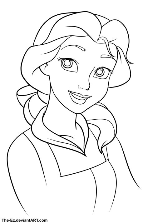 Belle Outline Disney Character Drawings Disney Drawings Sketches