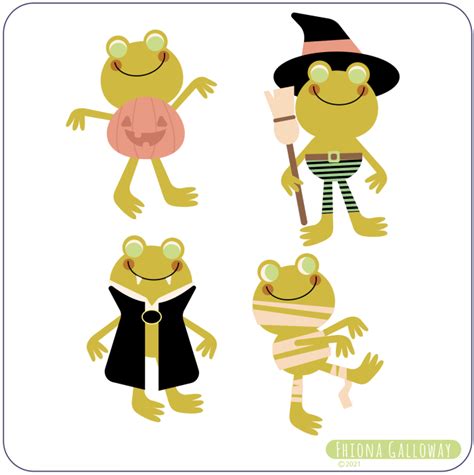Halloween Frogs By Fhiona Galloway