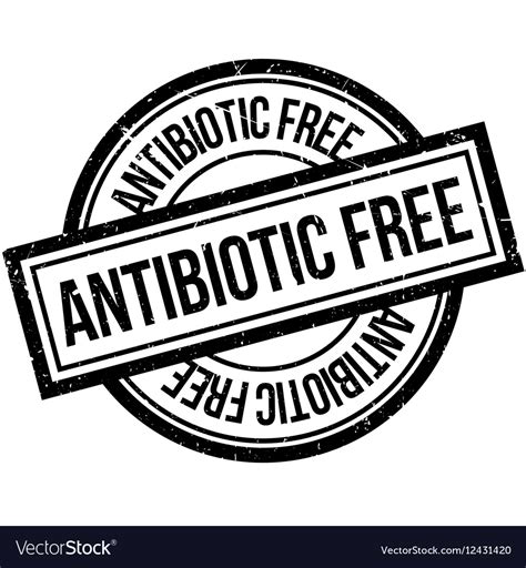Antibiotic Free Rubber Stamp Royalty Free Vector Image