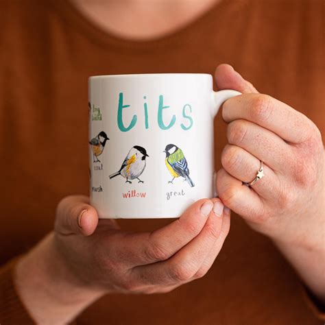 Tits Ceramic Bird Mug Sarah Edmonds Illustration