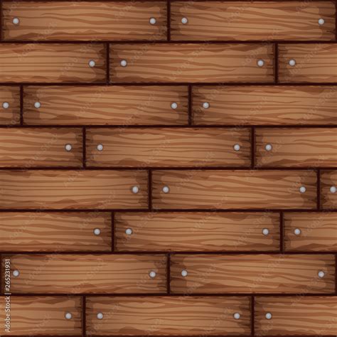 Hand Drawn Stylized Wooden Planks Seamless Pattern Endless Wood Vector