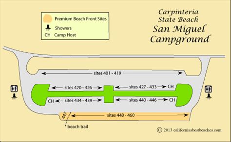 Carpinteria Campground Map Santa Rosa