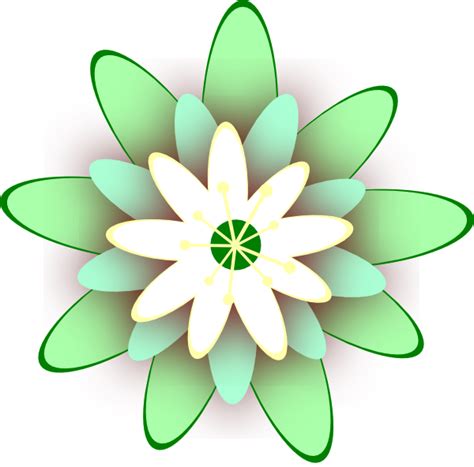 Green Flower Clip Art At Vector Clip Art Online Royalty