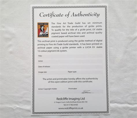 What Is A Certificate Of Authenticity For Artwork Jacksons Art Blog