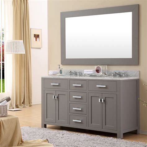 These tops are maybe the most significant feature of your vanity, yet they generally appear to be ignored. 60 inch Gray Double Sink Bathroom Vanity White Marble Top ...