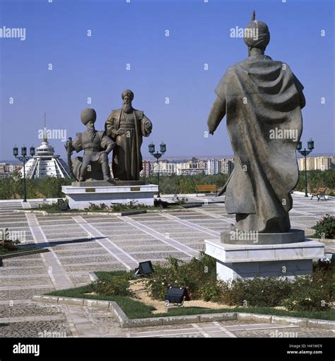 Turkmenistan Aschchabad Independence Monument Statues Asia Central
