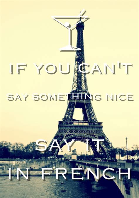 If You Cant Say Something Nice Say It In French Created With Keep