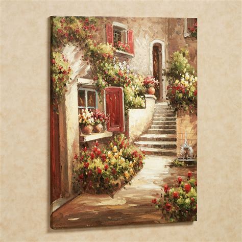 Tuscan Flowers Canvas Wall Art