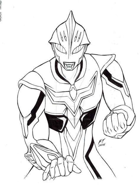 Gambar Mewarnai Ultraman Zero