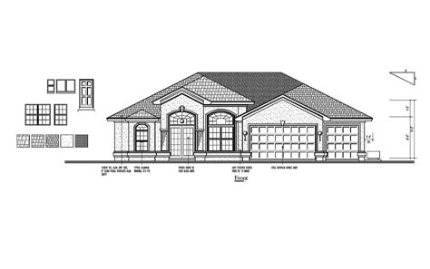 2d Drawing Of A House With Elevation In Dwg File Cadbull