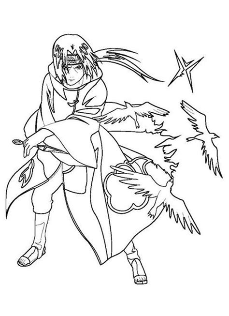 Itachi Uchiha Image Coloring Page Anime Coloring Pages