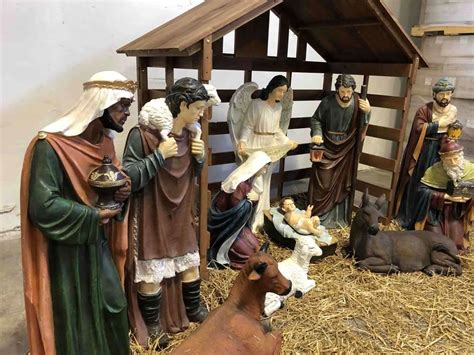 Large Yard Nativity Scene 48in 12 Piece Indoor Or Outdoor Nativity Set