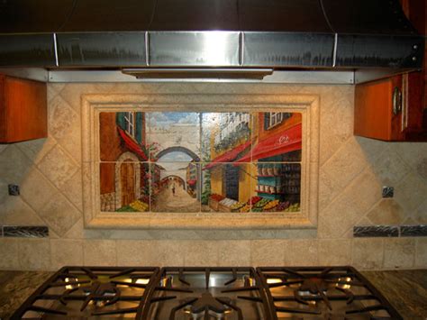 Tile Murals In Small Spaces Mediterranean Kitchen San Diego By