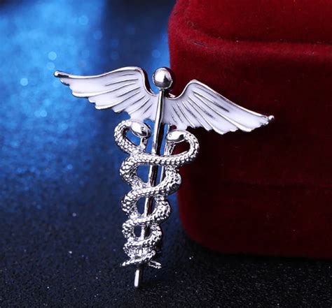 Nursing Medical Symbol Caduceus Pin Rn Nursing Badge Brooches Lapel Pin