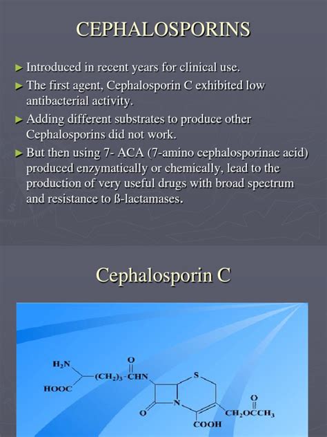 Cephalosporins Penicillin Medicinal Chemistry