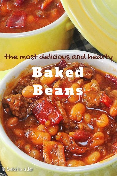 I divided this into four containers. Baked Beans with Ground Beef and Sausage Recipe | Salad in ...
