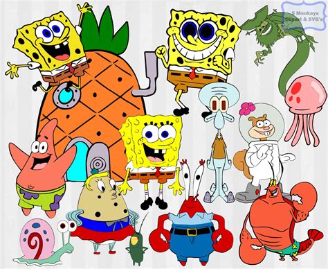 Spongebob SVG Spongebob Clipart svg files for by 5StarClipart