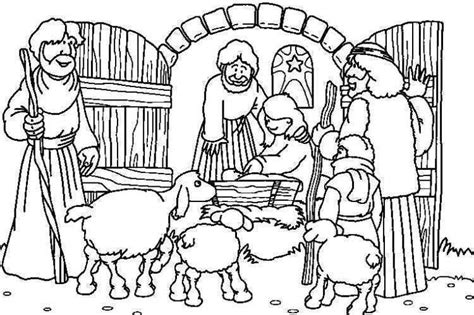 Blog para una navidad feliz: Dibujos Del Portal De Belen Para Colorear | Bible crafts ...