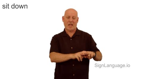 Sit Down In Asl Example American Sign Language