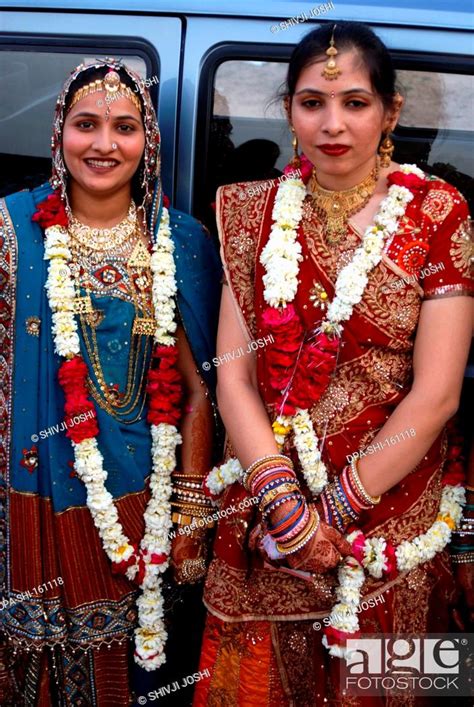 Two Rajasthani Marwari Women With Traditional Dress And Ornaments
