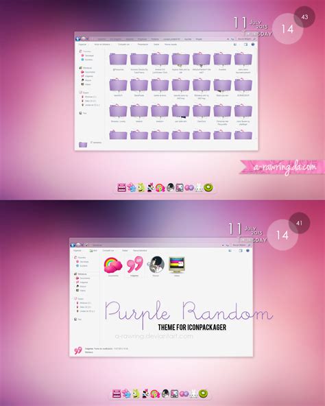 Purple Random Theme For Iconpackager By A Rawring On Deviantart