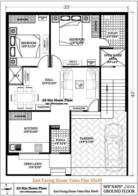 East Facing House Vastu Plan 30x40 Best Home Design 2021