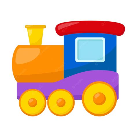 Tren De Juguete Para Niños Ilustración Vectorial Vector Premium